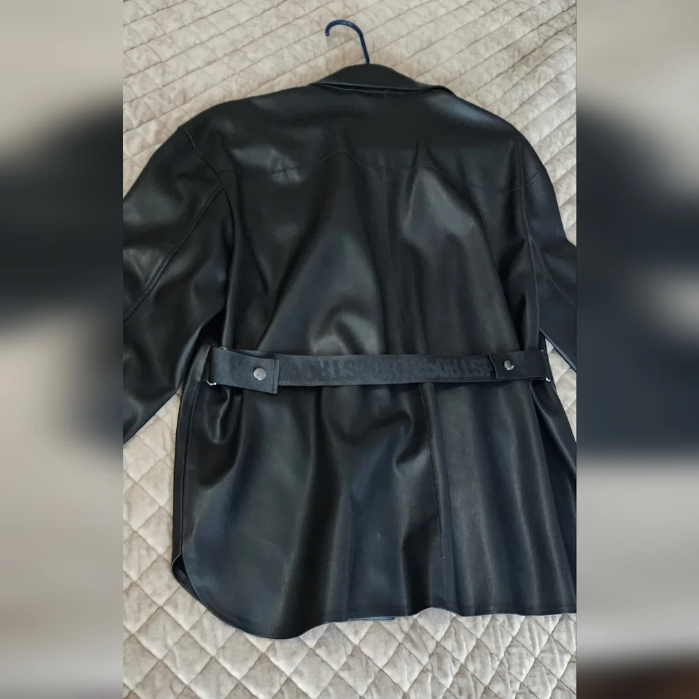 Marc Cain Black Leather Jacket - Picture 9 of 12